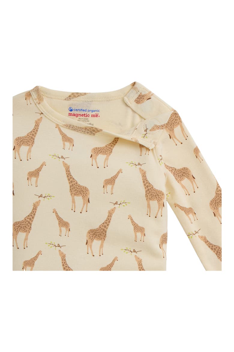 Kids' Jolie Giraffe Two-Piece Fitted Pajamas, Alternate, color, WHITE