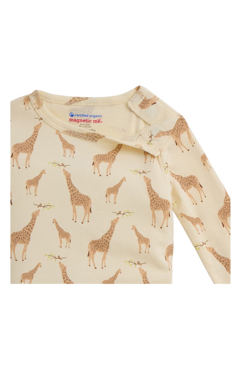 Magnetic Me Kids' Jolie Giraffe Two-Piece Fitted Pajamas, Alternate, color, 