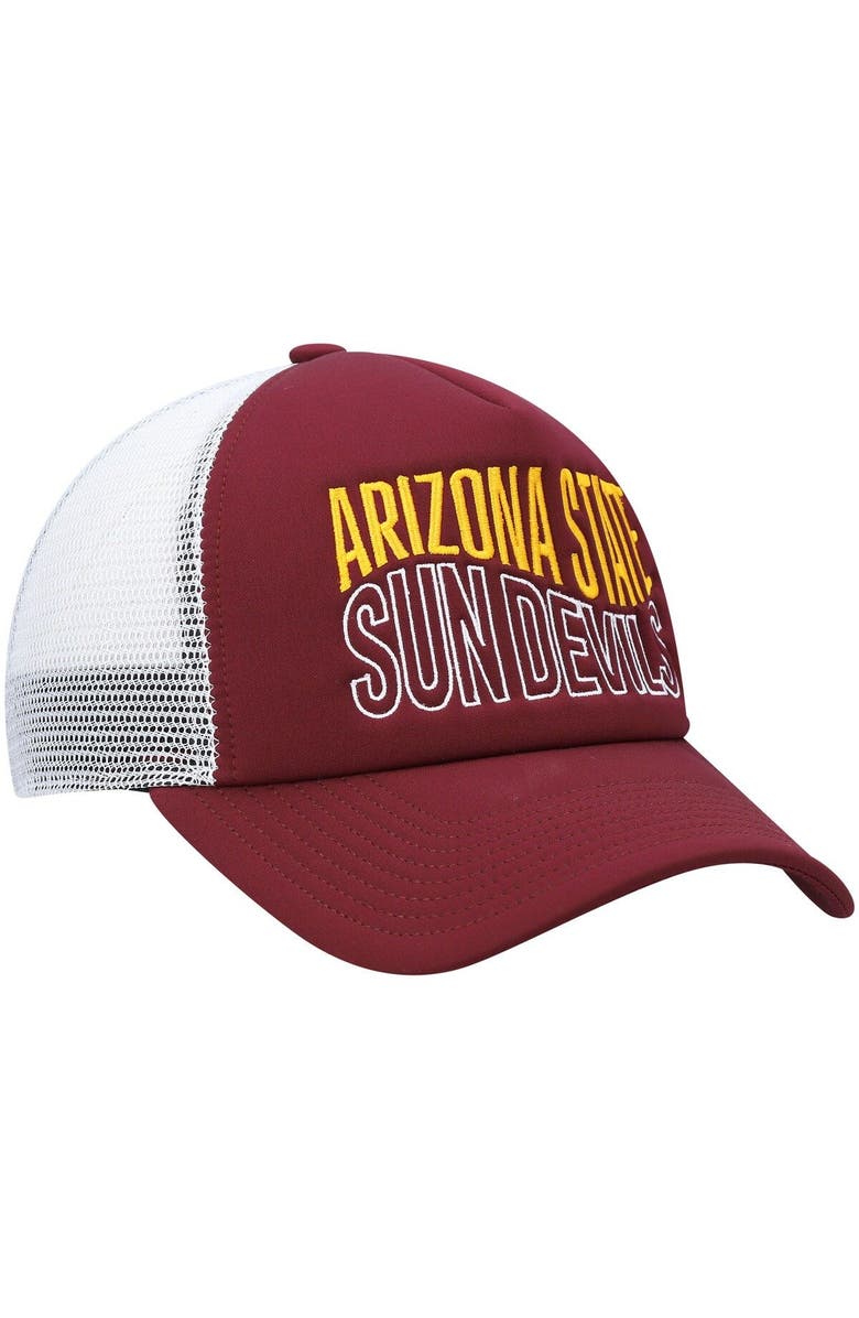 adidas Men's adidas Maroon/White Arizona State Sun Devils Wave Foam Trucker Snapback Hat, Alternate, color, Maroon