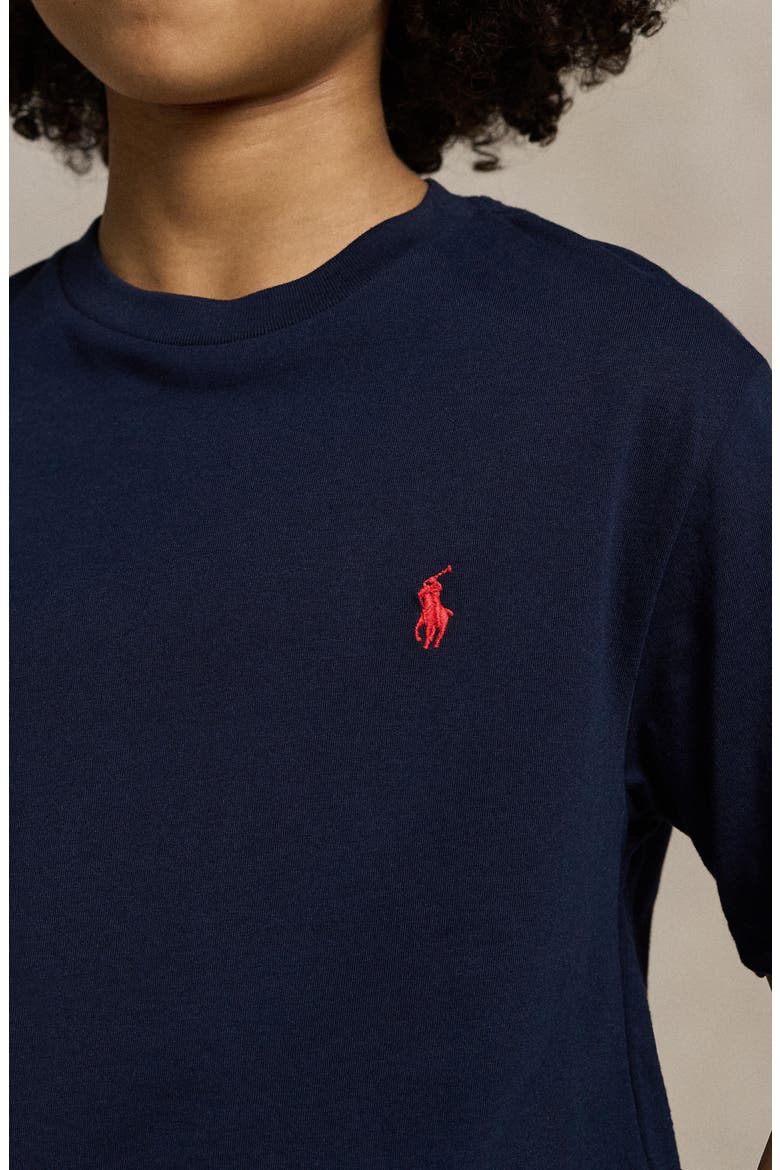 Kids' Cotton Jersey T-Shirt, Alternate, color, NAVY