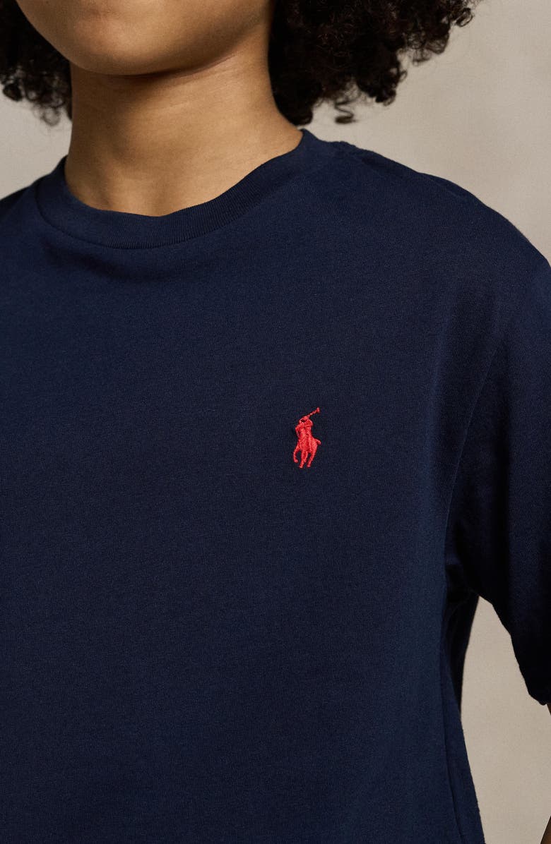Polo Ralph Lauren Kids' Cotton Jersey T-Shirt, Alternate, color, Cruise Navy