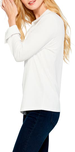 Essential Long Sleeve Mixed Media Blouse