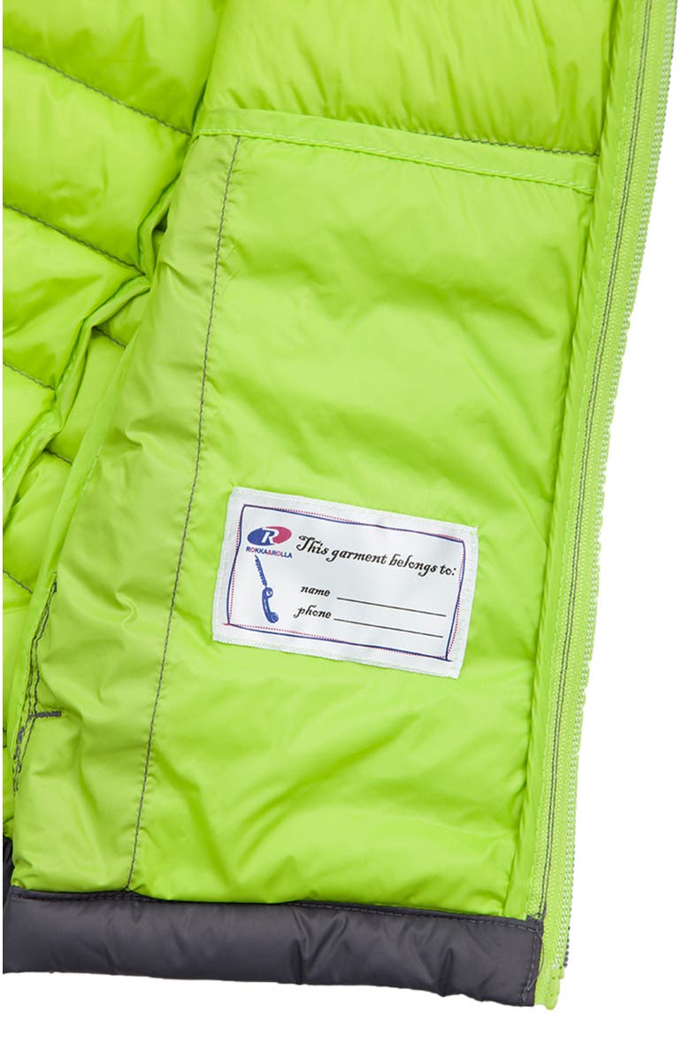 Rokka&Rolla Kids' Ultra Light Packable Down Jacket, Alternate, color, Charcoal Grey