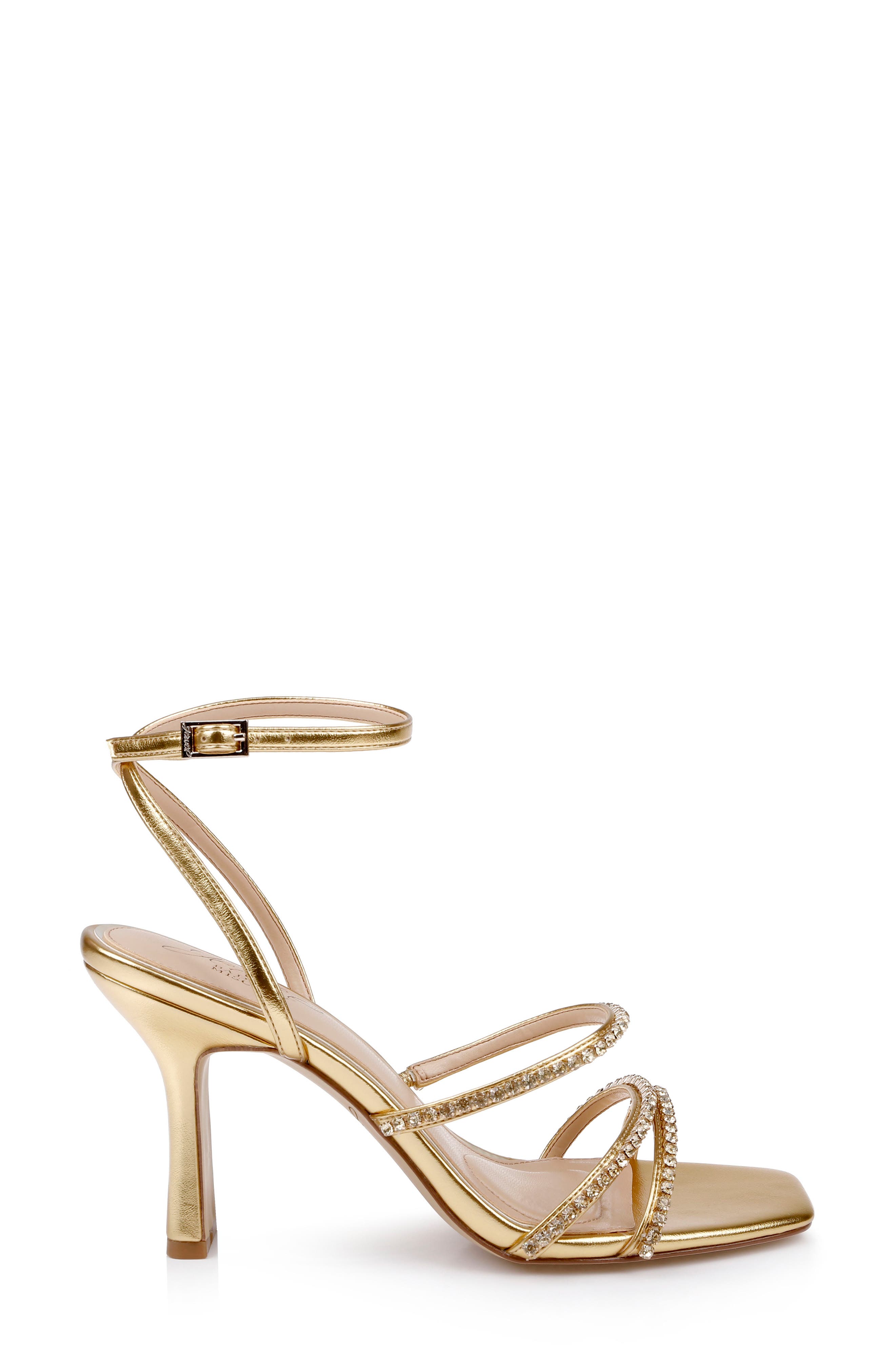 Paulette Ankle Strap Sandal, Alternate, color, GOLD METALLIC