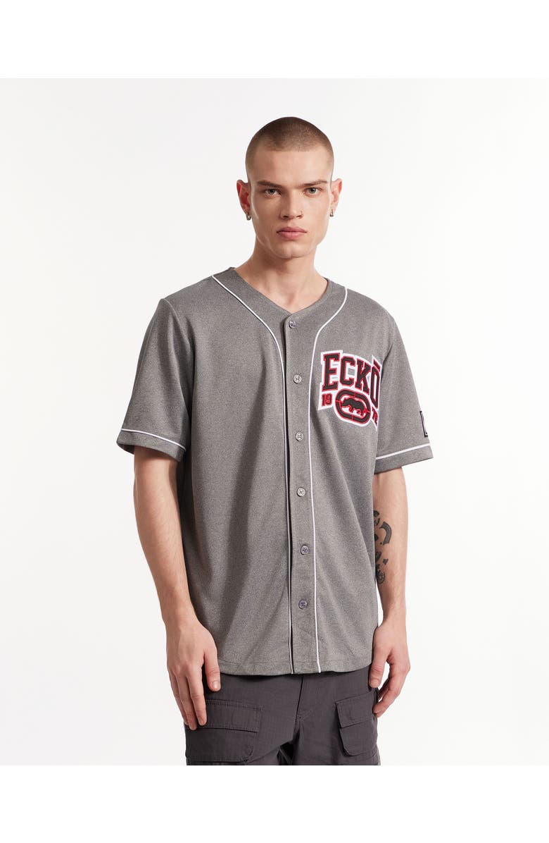 Ecko Unltd. In The Show Button Front Top, Main, color, Marled Grey