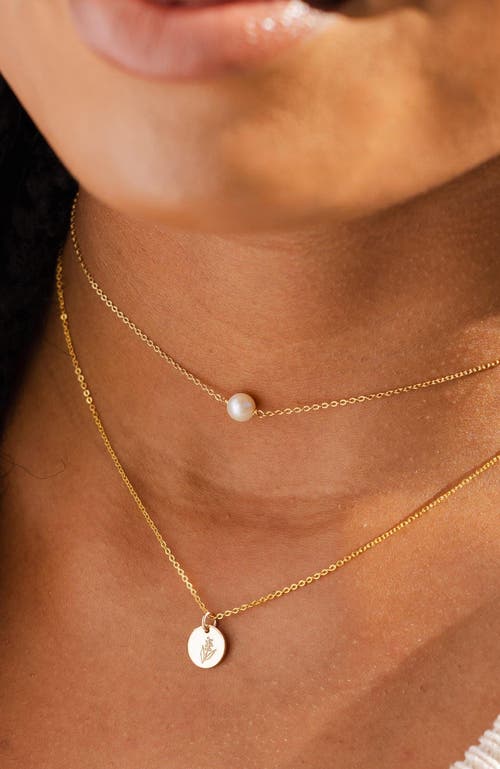 Made By Mary May Birth Flower Necklace In Silver