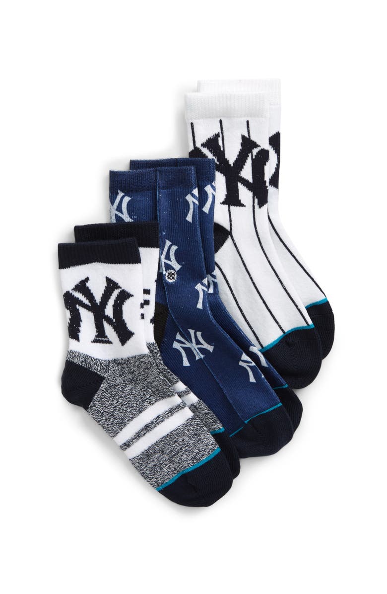 Stance 3-Pack Yankees Socks, Main, color,