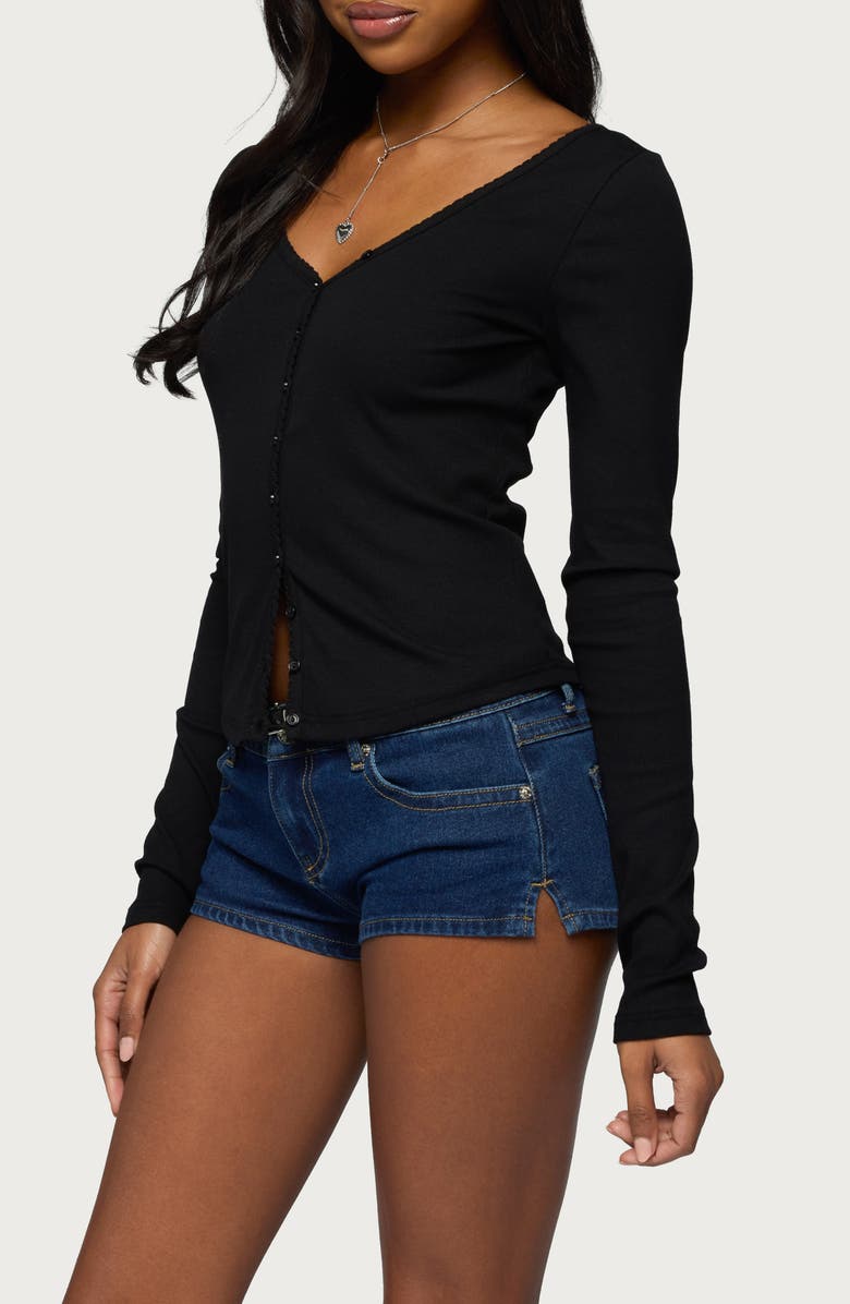 EDIKTED Tanya V-Neck Cardigan, Alternate, color, 