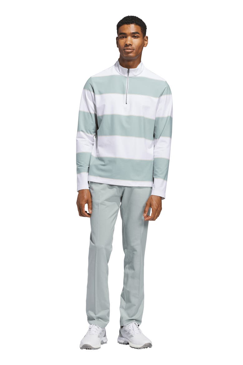 Ultimate Rugby Quarter Zip Pullover, Alternate, color, WONDER SAGE/ WHITE