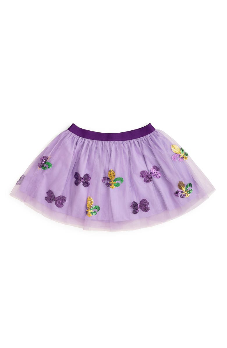 Sweet Wink Fleur De Lis Sequin Mardi Gras Tutu, Main, color, Lavender