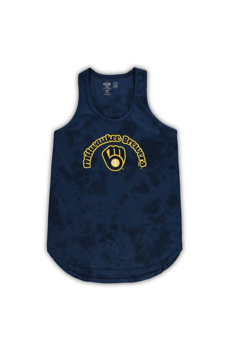 CONCEPTS SPORT Women's Concepts Sport Navy Milwaukee Brewers Plus Size Jersey Tank Top & Pants Sleep Set, Alternate, color,