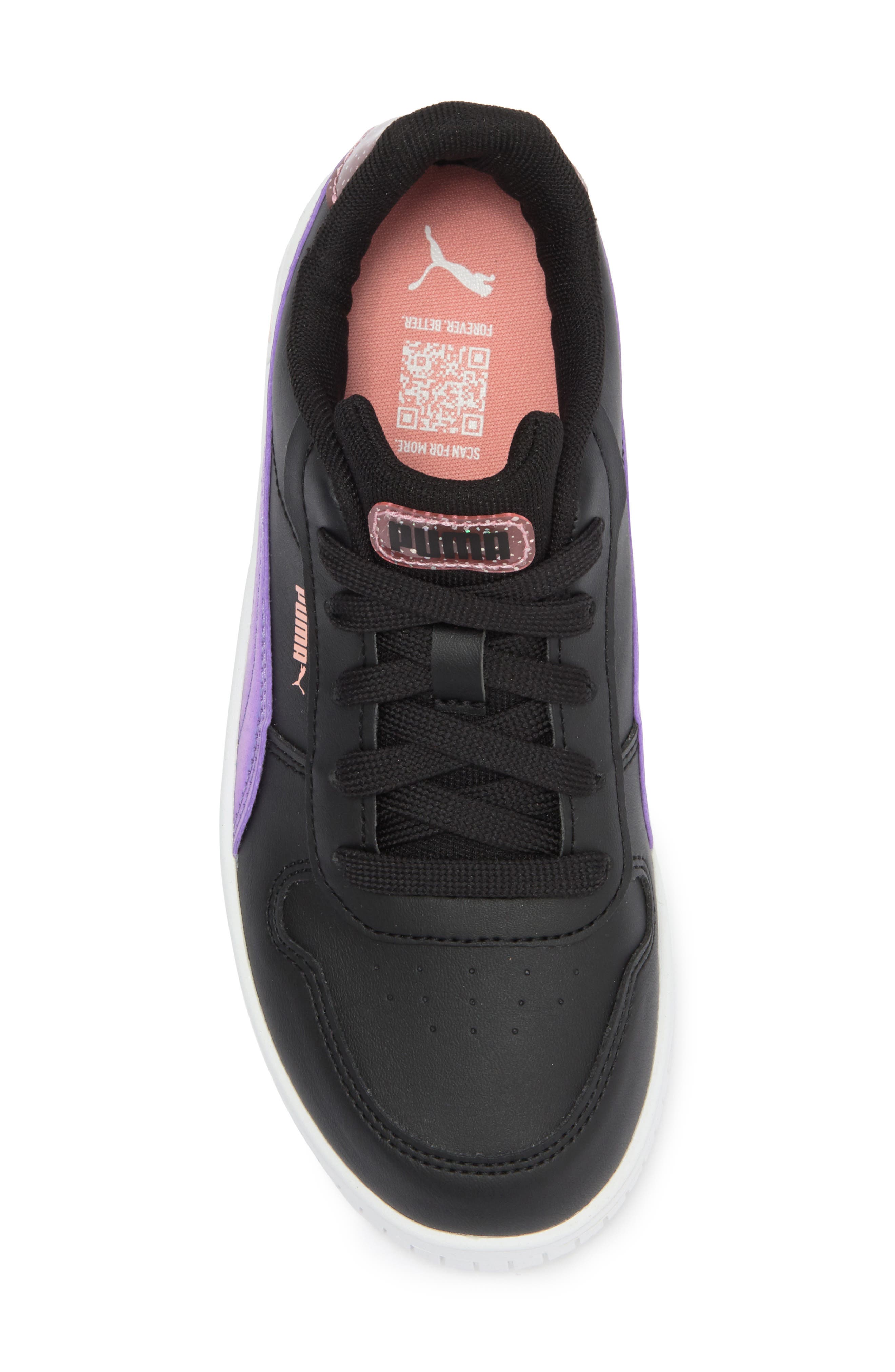 PUMA Kids' Carina 3.0 Blurry Dream Platform Sneaker, Alternate, color, Puma Black-Lavender Alert-Pink
