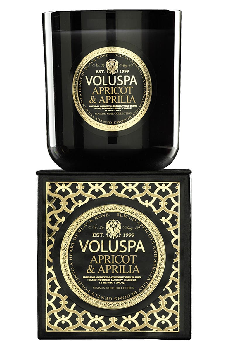 Voluspa 'Maison Noir - Apricot & Aprilia' Scented Candle, Main, color, 