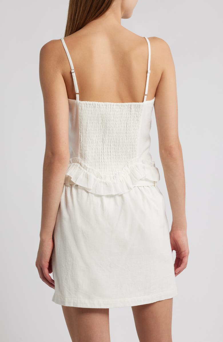 LOVE THE LABEL Cassia Floral Appliqué Cotton & Linen Top, Alternate, color, 