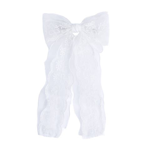 Sheer Embroidered Organza Lace Hair Clip