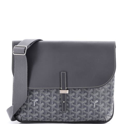 Coursier Messenger Bag Coated Canvas and Leather