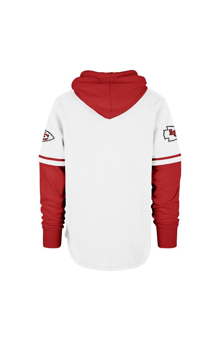 '47 Men's '47 White Kansas City Chiefs Trifecta Shortstop Pullover Hoodie, Alternate, color, White
