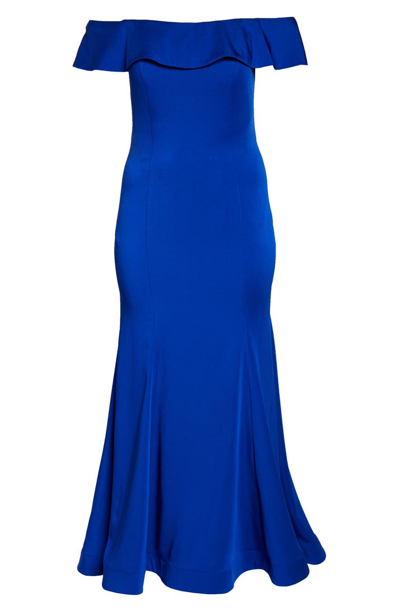 Mac Duggal Off the Shoulder Mermaid Evening Gown with Train, Alternate, color, 