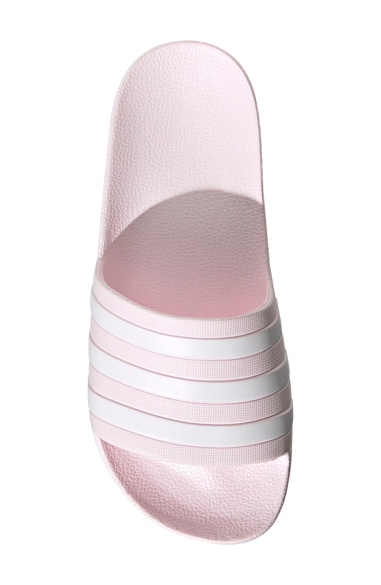 adidas Adilette Aqua Slide Sandal, Alternate, color, Almost Pink/White