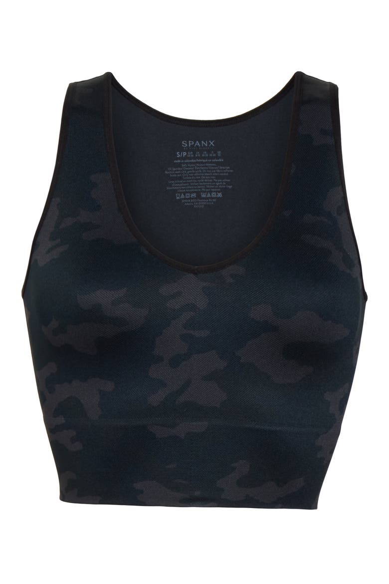 Look at Me Now Seamless Crop Top, Alternate, color, BLACK CAMO