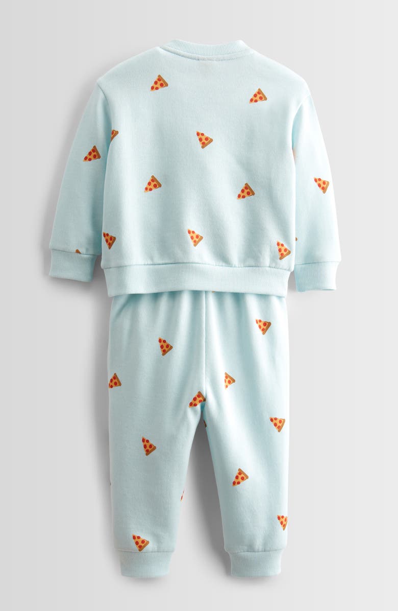 Tucker + Tate Print Fleece Sweatshirt & Joggers Set, Alternate, color, Blue Saltwater Pizza Toss