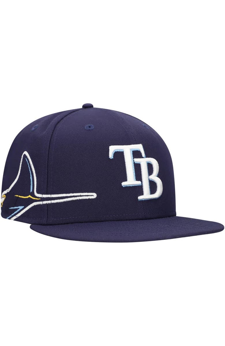 New Era Men's New Era Navy Tampa Bay Rays Logo Strike 9FIFTY Snapback Hat, Main, color, Navy
