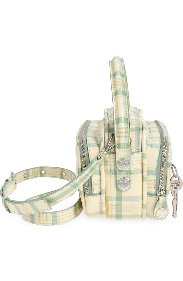 Acne Studios Camero Kit Check Crossbody Bag, Alternate, color, Green/ Orange