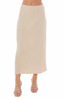 TASH AND SOPHIE Pleated Sweater Skirt