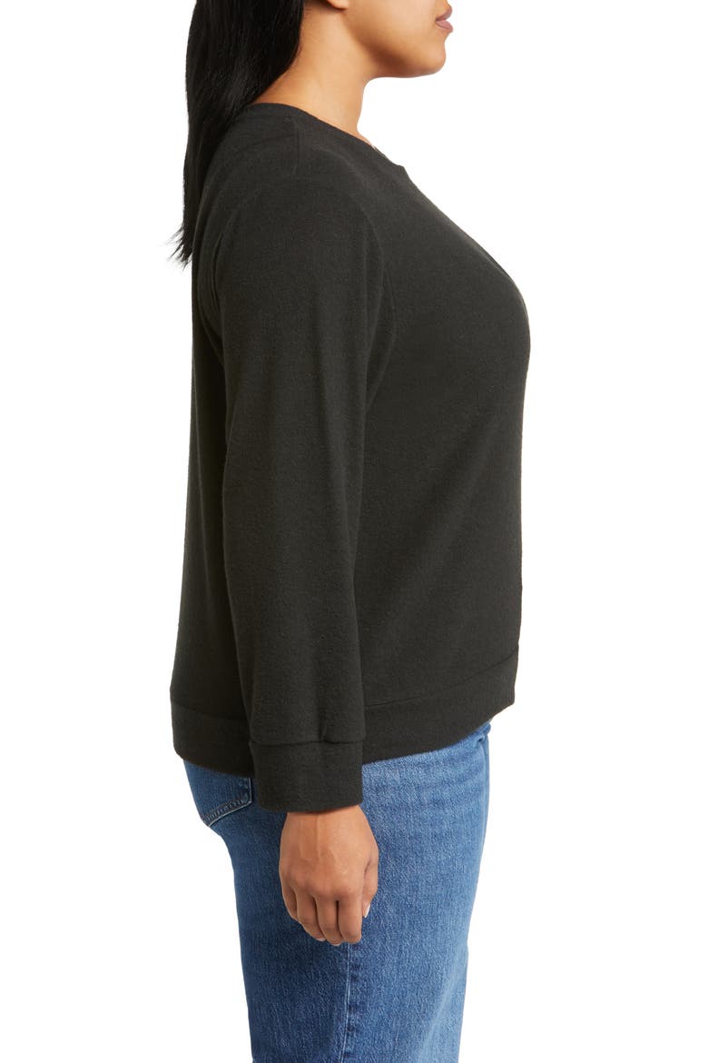 Crewneck Top, Alternate, color, BLACK