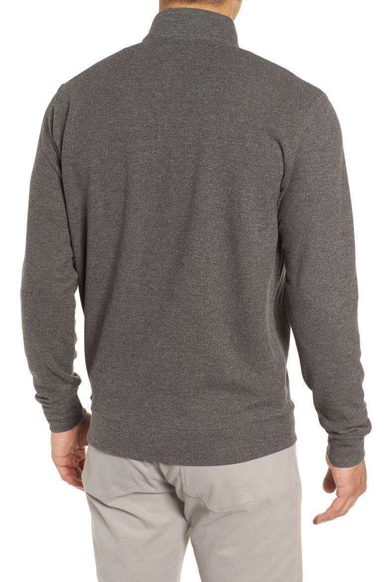 Mélange Fleece Quarter Zip Pullover, Alternate, color, SMOKE