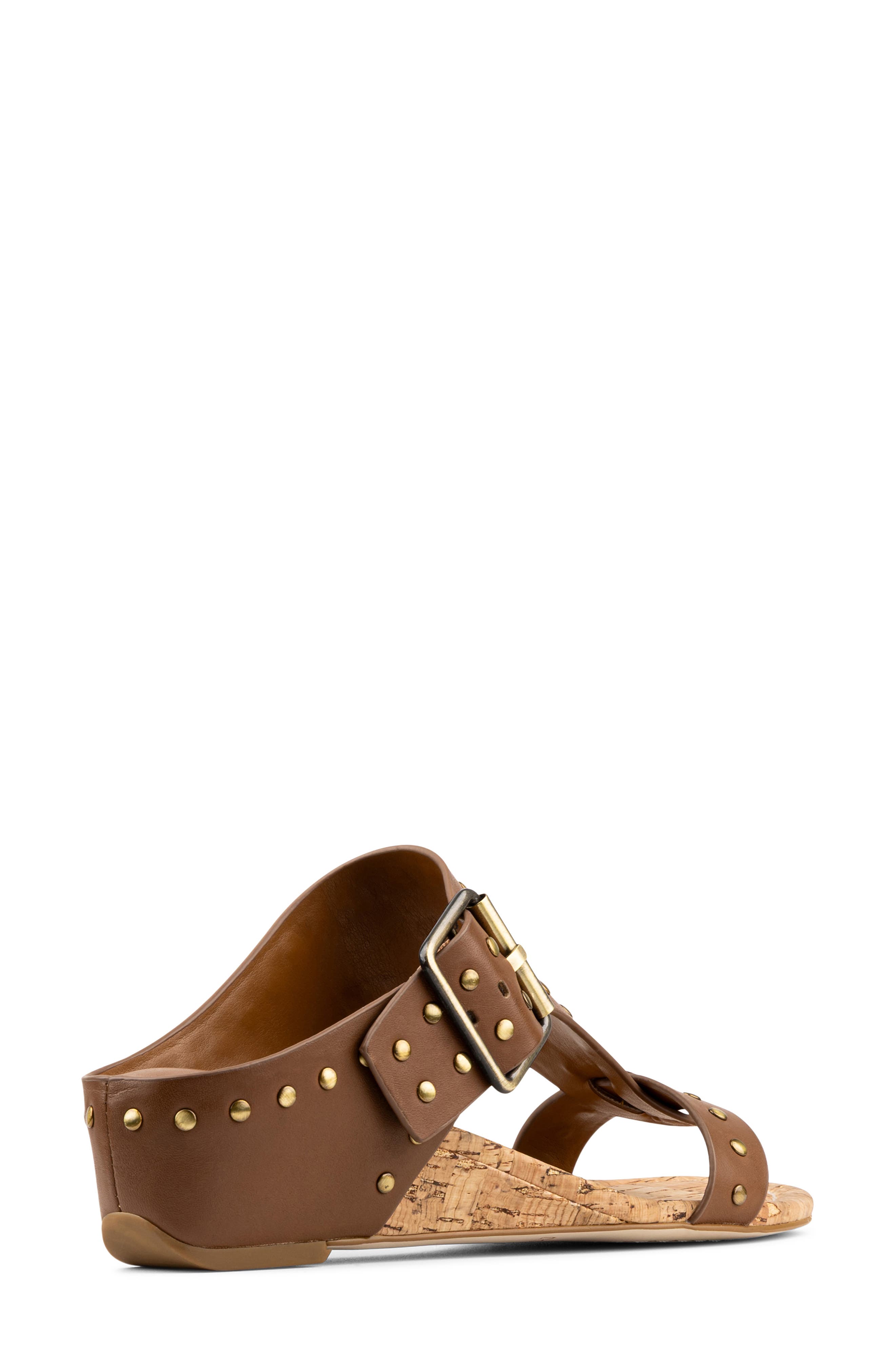 Buckle Wedge Sandal, Alternate, color, SADDLE