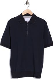 Cactus Man Textured Quarter Zip Polo