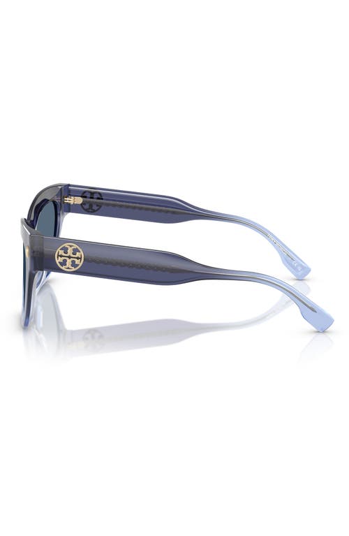 Tory Burch Ty7208u Cat-eye Sunglasses In Dark Blue