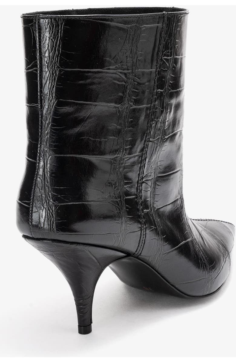 Prologue Shoes Brivelle Pointed Toe Boot, Alternate, color, Black Print Faux Leather