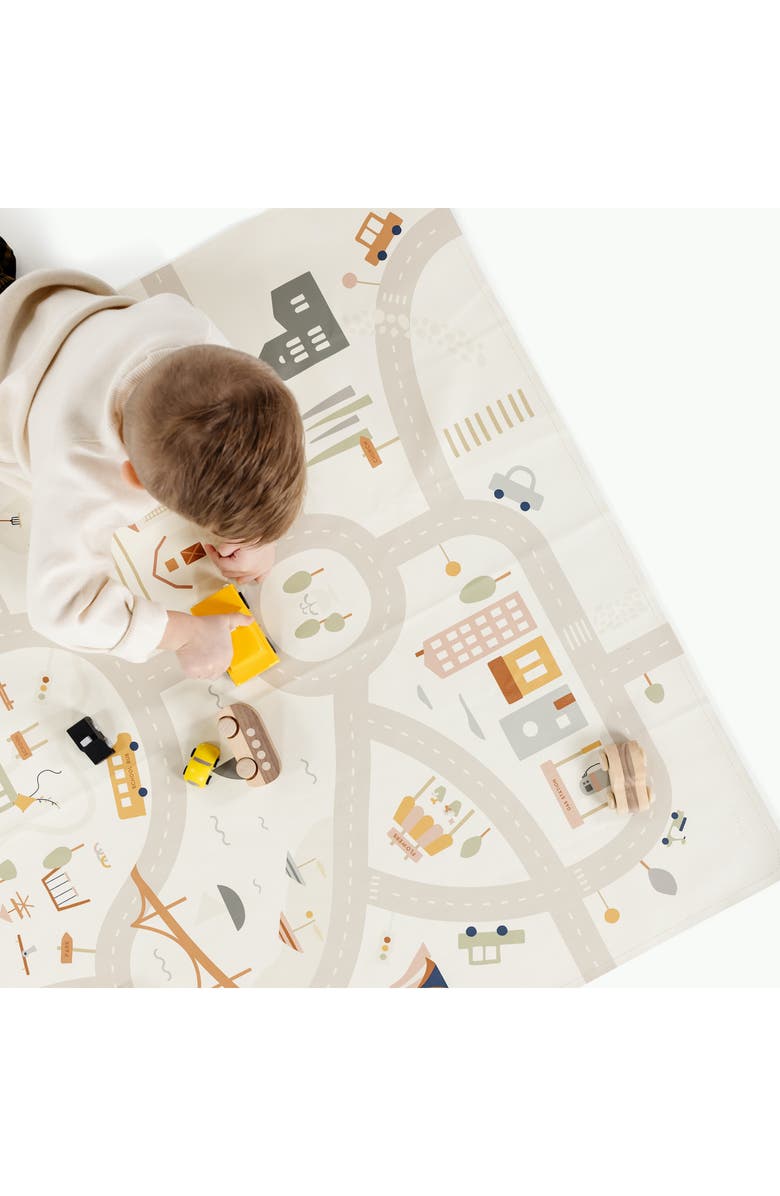 GATHRE Boulevard Print Leather Play Mat, Alternate, color, Boulevard
