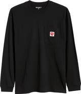 Carhartt Work In Progress Pocket Heart Long Sleeve Cotton T-Shirt