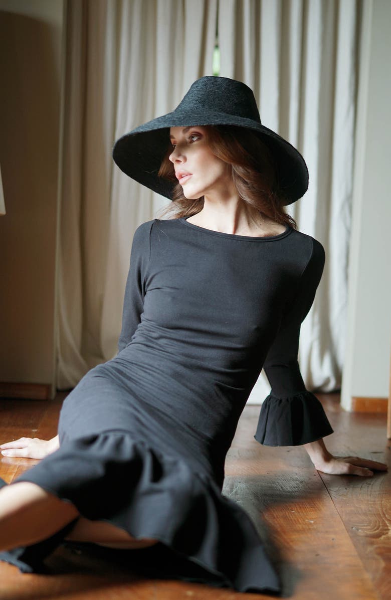 BRUNNA.CO The Riri Jute Handwoven Straw Hat, Alternate, color, Black