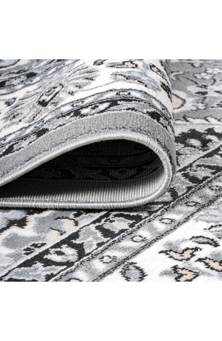 JONATHAN Y Palmette Modern Persian Floral Area Rug, Alternate, color, Gray/Cream