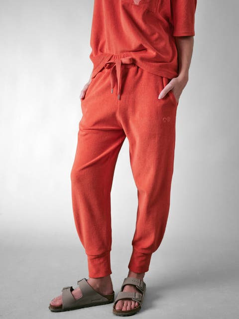 Sea Coral Slim Terry Pant