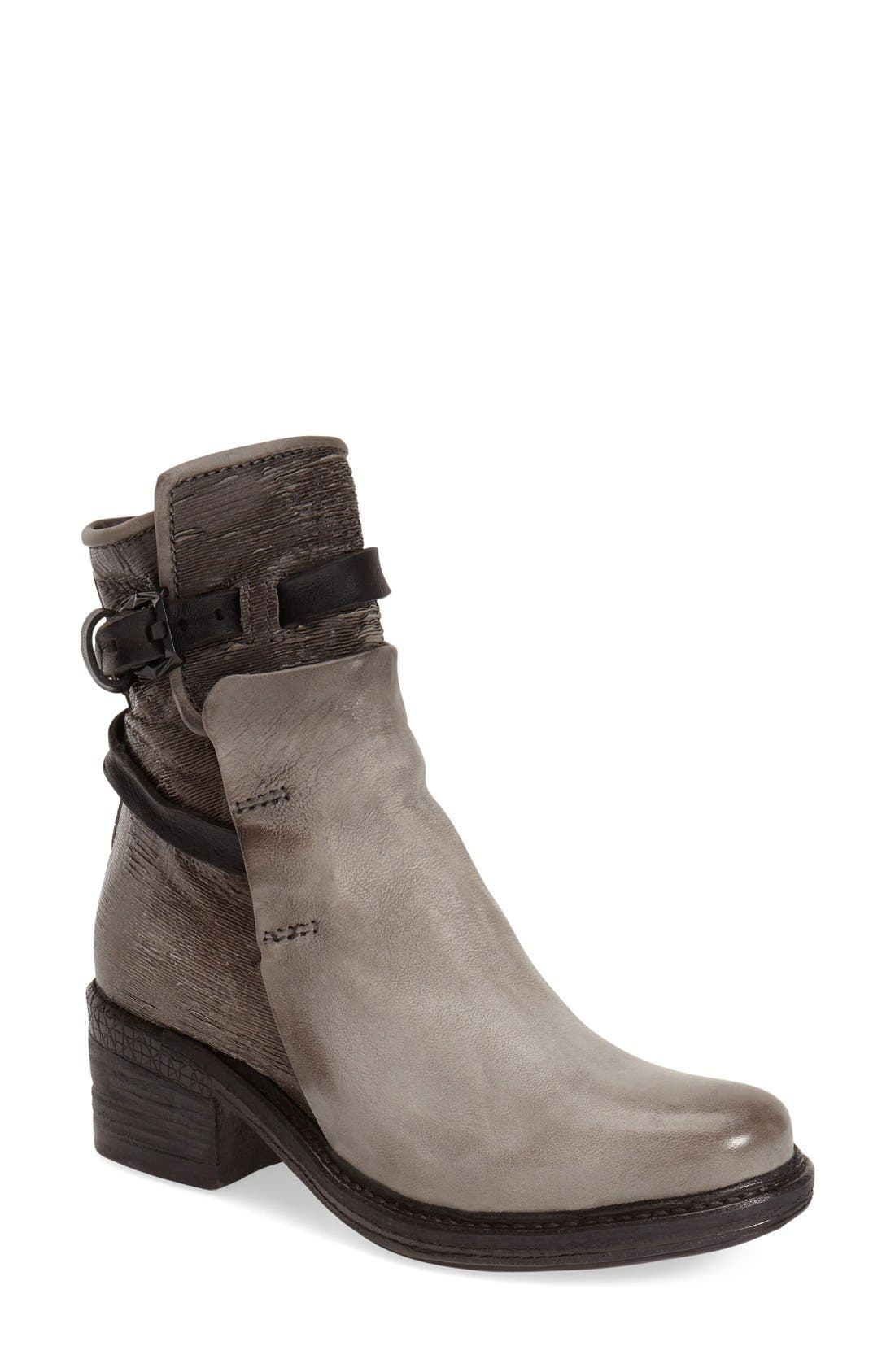 'Netta' Ankle Boot, Main, color, GREY LEATHER