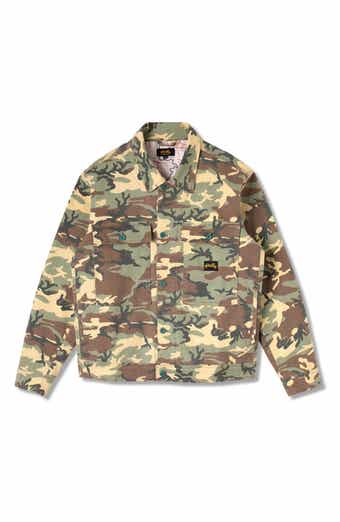 STAN RAY Woodland Camo Lined Cotton Canvas Trucker Jacket
