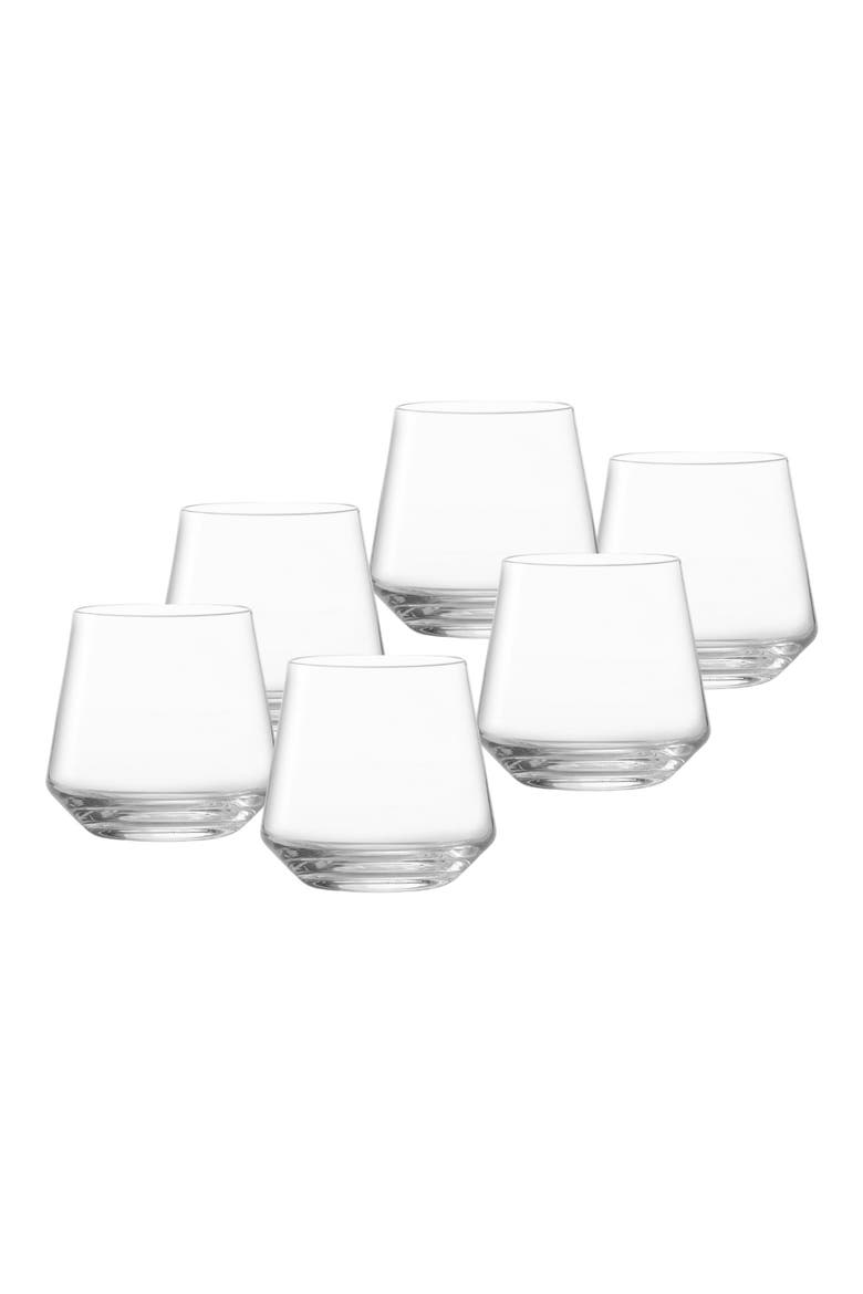 Pure Set of 6 Rocks Cocktail/Wine Glasses, Alternate, color, CLEAR