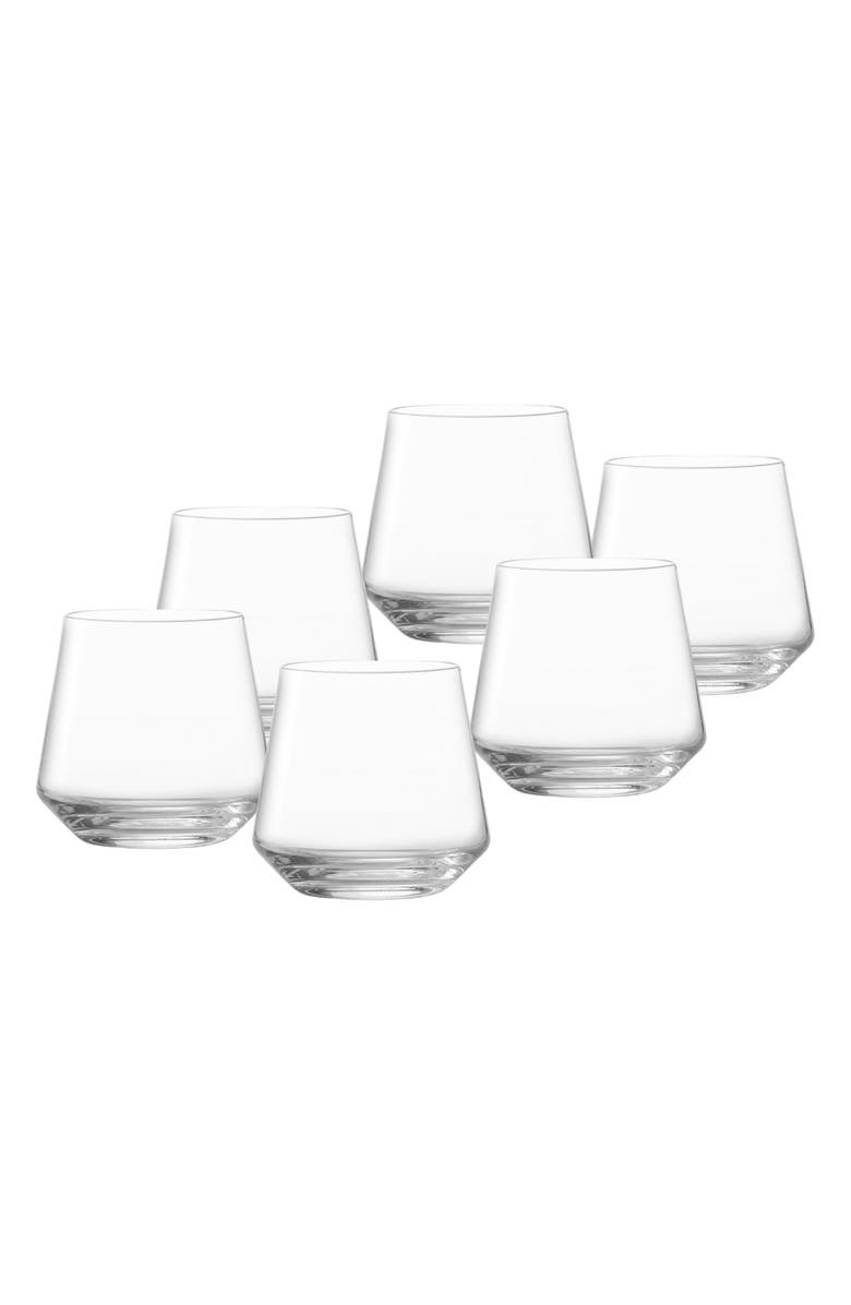 Schott Zwiesel Pure Set of 6 Rocks Cocktail/Wine Glasses, Alternate, color, Clear
