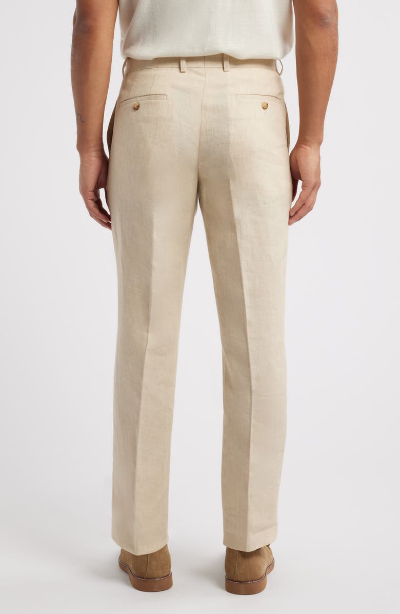 Nordstrom Henrik Trim Fit Italian Linen Suit Separate Pants, Alternate, color, Tan Desert