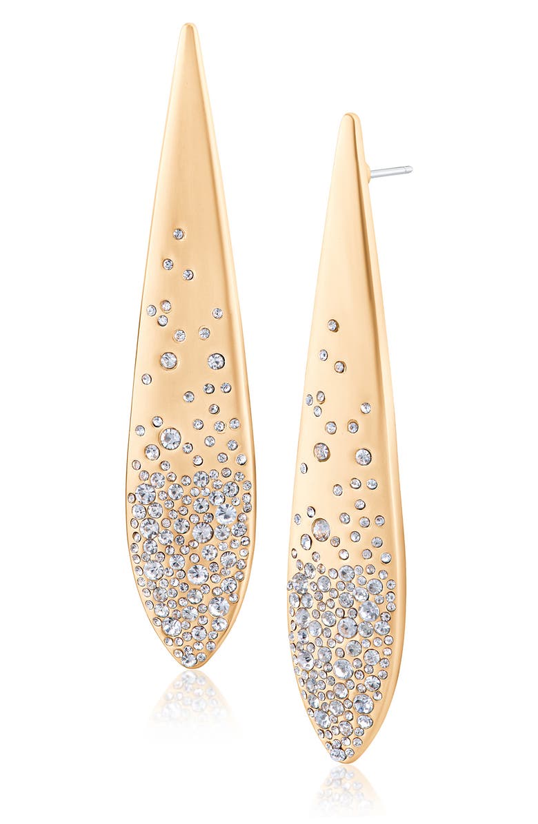 JARDIN Scattered Crystal Teardrop Earrings, Main, color, 