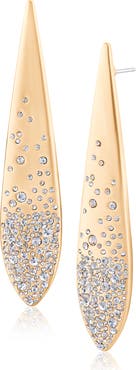 JARDIN Scattered Crystal Teardrop Earrings