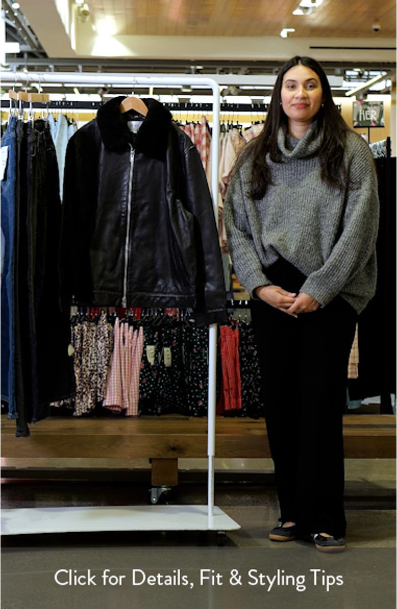 Kendal Leather Flight Jacket with Genuine Shearling Collar, sales video thumbnail