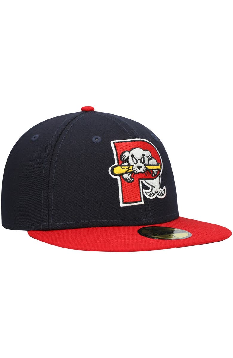 New Era Men's New Era Navy Portland Sea Dogs Authentic Collection Road 59FIFTY Fitted Hat, Alternate, color, 