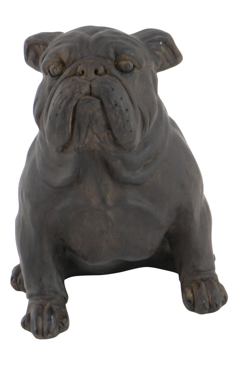 SONOMA SAGE HOME Brown Polystone Bull Dog Sculpture, Alternate, color, 