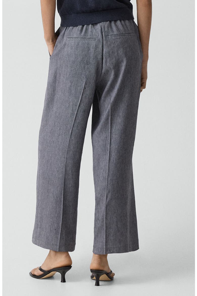 Classic Straight Leg Linen Blend Pants, Alternate, color, INK BLUE